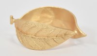 Gold Toned Leaves Napkin Ring