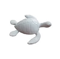 7" White Polyresin Coastal Sea Turtle Figurine