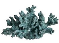 13" Faux Green Coral Polyresin Figurine