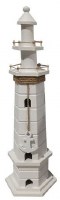 20" White Wood Lighthouse Statue