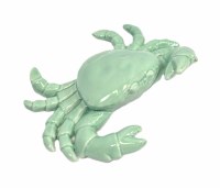 7" Green Ceramic Crab