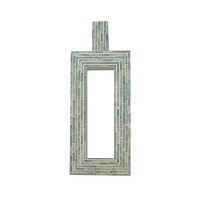 24" Green Rectangle Capiz Vase With a Hole