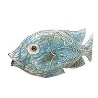 16" Blue Wood Fish
