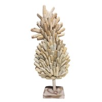 13" Driftwood Pineapple on Stand