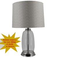 19" Fillable Glass Table Lamp