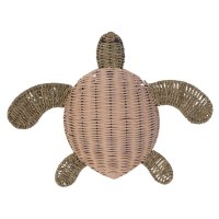 23" Natural Wicker Turtle Plq