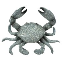 7" Polyresin Gray Crab