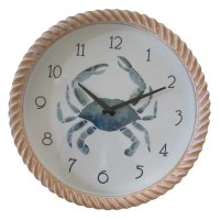12" Round Crab Clock