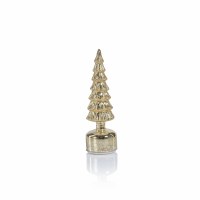 12" LED Distressed Gold Slim Spinning Christmas Tree