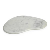 13" x 17" White Marble Curved Cheese Board