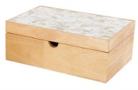 8" x 11" Natural Wood and Mother of Pearl Decorative Box