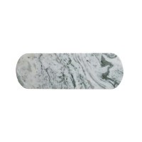 6" x 18" Oval Green Marble Serving Board
