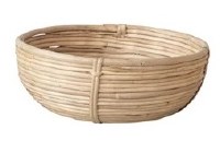 8" Round Natural Rattan Basket