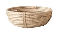 7" Round Natural Rattan Basket
