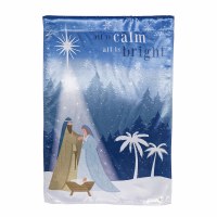 43" x 29" "All is Calm, All is Bright" Nativity Scene Christmas Large Flag