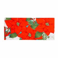 10" x 22" Red Poinsettias Sassafras Christmas Doormat Insert