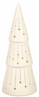 12" Large LED White Ceramic Christmas Tree Statue