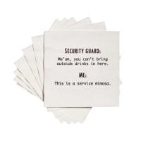 5" Square Maam you cant bring outside drinks in here Beverage Napkins