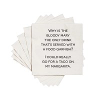 5" Square Why is the Bloody Mary the only drink that's served with a food garnish? Beverage Napkins