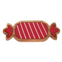 9" x 18" Red and White Wood Peppermint Candy Board