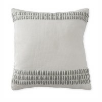 20" Sq Green and Cream Stripe Decorative Pillow