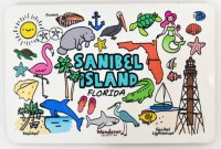 "Sanibel Island Florida" Icons Coastal Magnet
