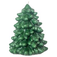 3" x 4" Green Christmas Tree Shape Candle