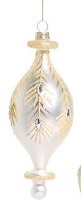 6.25" Silver and Gold Glass Finial Ornament