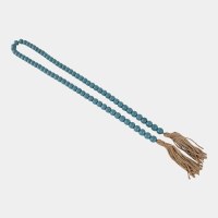 84" Turquoise Wood Beads Decorative Table Garland