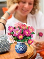 Mini Pink Peonies Pop Up Card