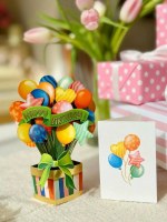 Mini Birthday Balloons Pop Up Card