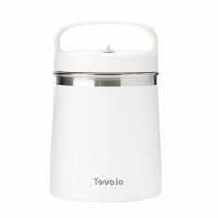 2 Quart White Stainless Steel Insulated Container