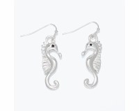 Silver Toned Seahorse Earrings