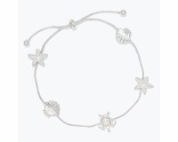 Silver Toned Sea Life Chain Bracelet