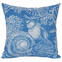 16" Sq Blue Saltwater Sky Decorative Indoor/Outdoor Coastal Pillow