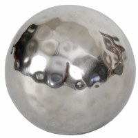 3" Round Shiny Silver Dimpled Metal Orb