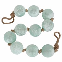 48" Green 3" Glass Orb Garland