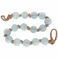 48" Blue 2" Glass Orb Garland