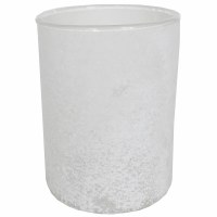 4" Frost White Glass Votive Candleholder