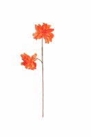 32" Faux Two Orange Flower Stem
