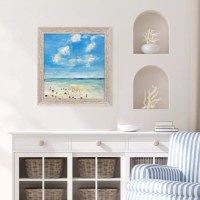 32" x 30" Finding Summer Gel Textured Framed Coastal Print