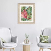 34" x 28" Palm Springs 10 Tropical Framed Print Under Glass