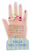 Blue Rings and Nail Stickers Set by Mud Pie