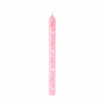10" Pink Hearts Taper Candle by Mud Pie