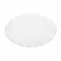 16" Oval White Ruffle Melamine Platter