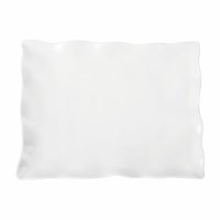 14" x 17" White Ruffle Melamine Platter