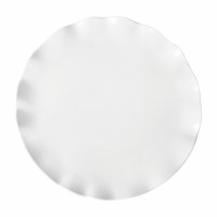 16" Round White Ruffle Melamine Platter