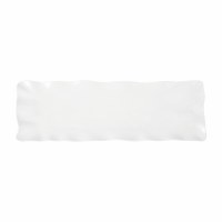 7" x 21" White Ruffle Melamine Tray