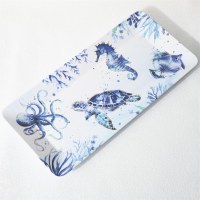 8" x 17" Blue Sea Life Melamine Tray