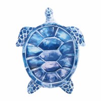 7" Blue Sea Turtle Shape Melamine Dish